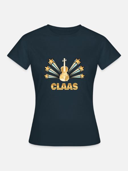 Geige Claas - Frauen T-Shirt - Navy
