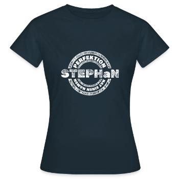 Cadeau pour Stephan - T-shirt Femme - marine - Devant - AI Model Female 172 dark (172cm)