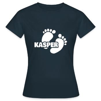 Geschenk für Kasper - Frauen T-Shirt - Navy - Vorne - AI Model Female 172 dark (172cm)