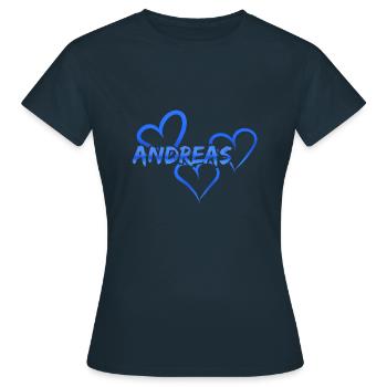 Cadeau pour Andreas - T-shirt Femme - marine - Devant - AI Model Female 172 dark (172cm)