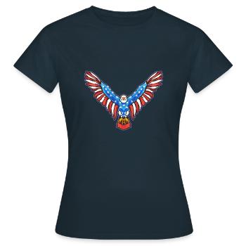 American Bald Eagle American 4. - Women's T-Shirt - navy - Front - AI Model Female 172 dark (172cm)