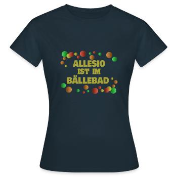 Kindergeburtstag Allesio - Frauen T-Shirt - Navy - Vorne - AI Model Female 172 dark (172cm)