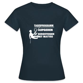 Vorname matteo - Frauen T-Shirt - Navy - Vorne - AI Model Female 172 dark (172cm)