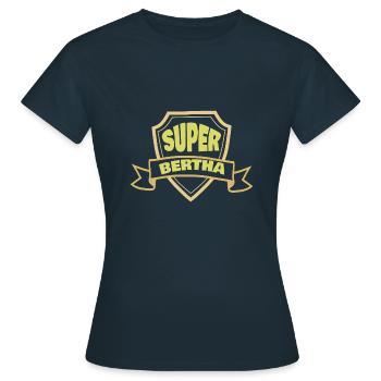 Frauenname Bertha - Frauen T-Shirt - Navy - Vorne - AI Model Female 172 dark (172cm)