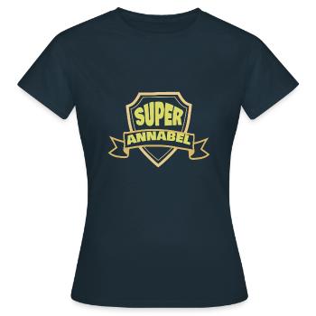 Annabel as a woman's name - Women's T-Shirt - navy - Front - AI Model Female 172 dark (172cm)