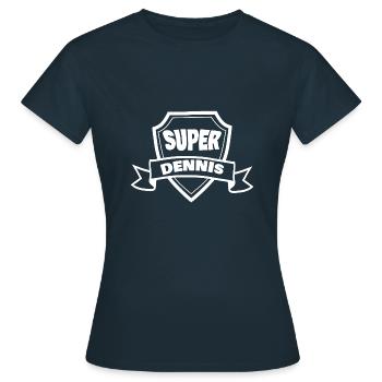 Dennis as a first name - Women's T-Shirt - navy - Front - AI Model Female 172 dark (172cm)