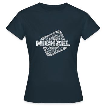 Poussière d’étoile Michael - T-shirt Femme - marine - Devant - AI Model Female 172 dark (172cm)