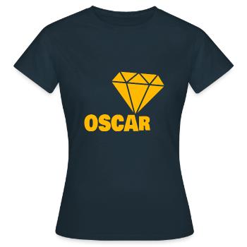 Geschenk für Oscar - Frauen T-Shirt - Navy - Vorne - AI Model Female 172 dark (172cm)