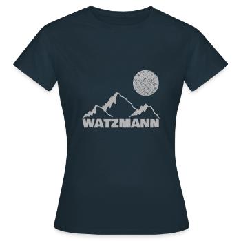 Bergsport Watzmann - Frauen T-Shirt - Navy - Vorne - AI Model Female 172 dark (172cm)