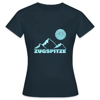 Bergsport Zugspitze - Frauen T-Shirt - Navy - Vorne - AI Model Female 172 dark (172cm)