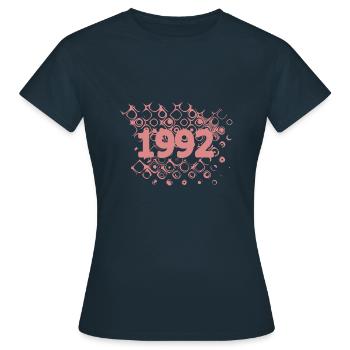 1992 1992 - Frauen T-Shirt - Navy - Vorne - AI Model Female 172 dark (172cm)