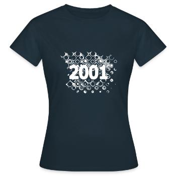 2001 2001 - Frauen T-Shirt - Navy - Vorne - AI Model Female 172 dark (172cm)