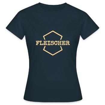 Travail Boucher - T-shirt Femme - marine - Devant - AI Model Female 172 dark (172cm)
