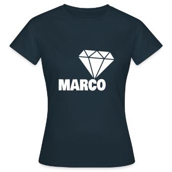 Edel Marco - Frauen T-Shirt - Navy - Vorne - AI Model Female 172 dark (172cm)