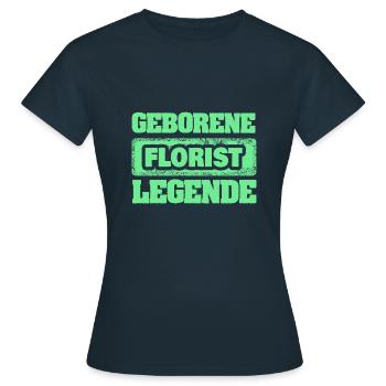 Profession : Fleuriste - T-shirt Femme - marine - Devant - AI Model Female 172 dark (172cm)