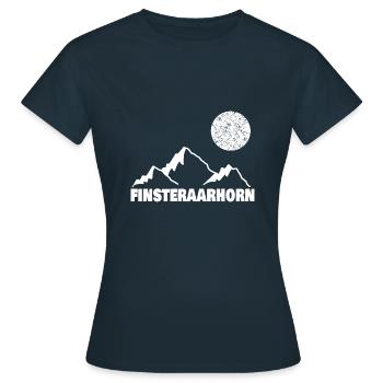 finsteraarhorn als Bergsport - Frauen T-Shirt - Navy - Vorne - AI Model Female 172 dark (172cm)