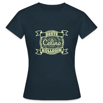 Celina - T-shirt Femme - marine - Devant - AI Model Female 172 dark (172cm)