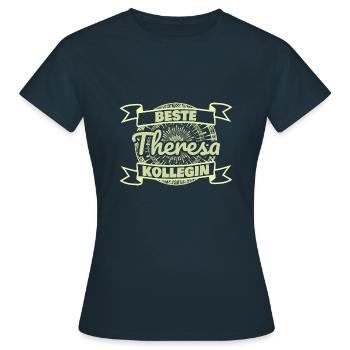 Theresa - T-shirt Femme - marine - Devant - AI Model Female 172 dark (172cm)