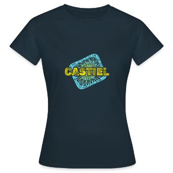 Castiel de chaîne - T-shirt Femme - marine - Devant - AI Model Female 172 dark (172cm)