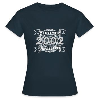 2002 2002 - Frauen T-Shirt - Navy - Vorne - AI Model Female 172 dark (172cm)