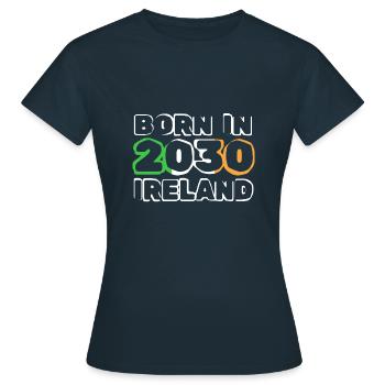 Ireland 2030 - Women's T-Shirt - navy - Front - AI Model Female 172 dark (172cm)