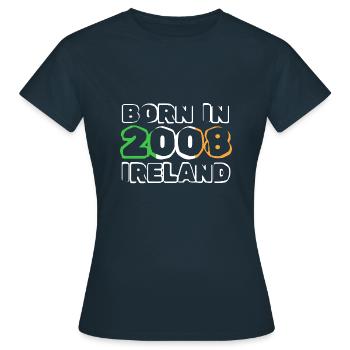 Born in 2008 - Women's T-Shirt - navy - Front - AI Model Female 172 dark (172cm)