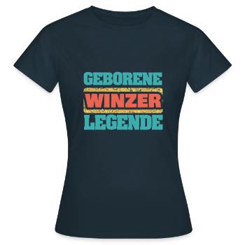 Gift for winemakers - Women's T-Shirt - navy - Front - AI Model Female 172 dark (172cm)