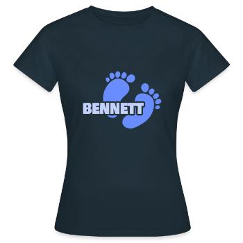 Bennett as birth - Women's T-Shirt - navy - Front - AI Model Female 172 dark (172cm)