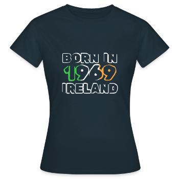 Born in 1969 - Women's T-Shirt - navy - Front - AI Model Female 172 dark (172cm)