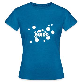 Geschenk für Guido - Frauen T-Shirt - Antikblaues Saphir meliert - Vorne - AI Model Female 172 dark (172cm)