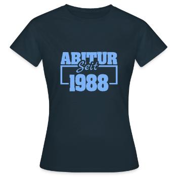 Abiturient 1988 - Frauen T-Shirt - Navy - Vorne - AI Model Female 172 dark (172cm)