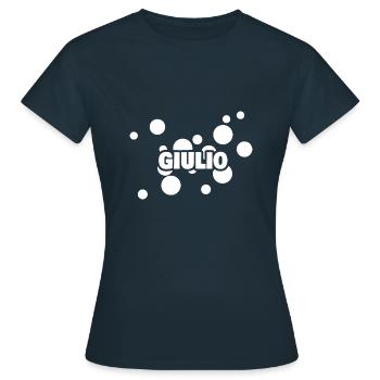 Fête d’anniversaire des enfants pour Giulio Prénom Enfant - T-shirt Femme - marine - Devant - AI Model Female 172 dark (172cm)