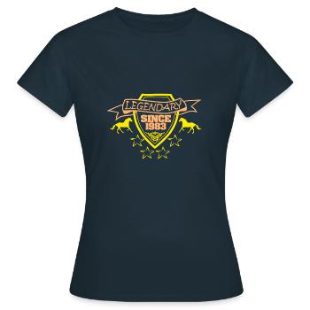 since 1983 - Women's T-Shirt - navy - Front - AI Model Female 172 dark (172cm)