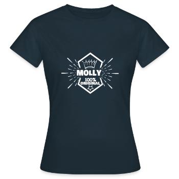 Prénom Molly - T-shirt Femme - marine - Devant - AI Model Female 172 dark (172cm)