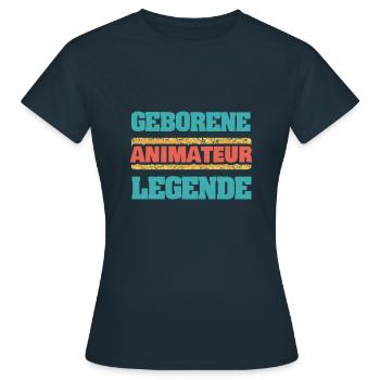 Occupation: Entertainer - Women's T-Shirt - navy - Front - AI Model Female 172 dark (172cm)