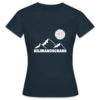 kilimandscharo als Bergsport - Frauen T-Shirt - Navy - Vorne - AI Model Female 172 dark (172cm)