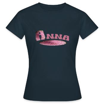 Anna Prénom - T-shirt Femme - marine - Devant - AI Model Female 172 dark (172cm)