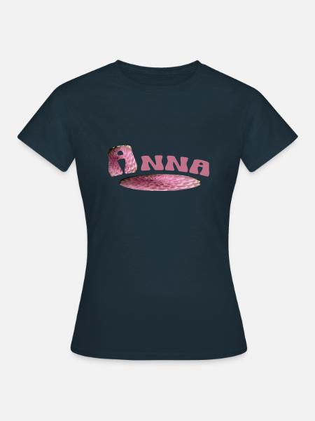 Anna Vorname - Frauen T-Shirt - Navy