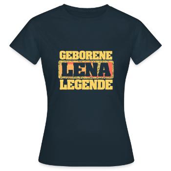 Lena - Frauen T-Shirt - Navy - Vorne - AI Model Female 172 dark (172cm)