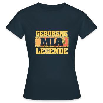 Mia - Frauen T-Shirt - Navy - Vorne - AI Model Female 172 dark (172cm)
