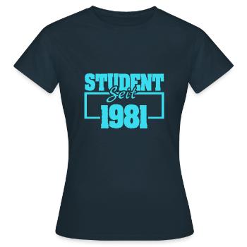 1981 1981 - T-shirt Femme - marine - Devant - AI Model Female 172 dark (172cm)