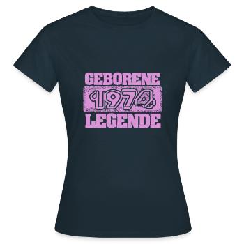 Geburtstagsgeschenk 1974 - Frauen T-Shirt - Navy - Vorne - AI Model Female 172 dark (172cm)
