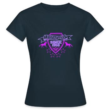 Reiten 1958 - Frauen T-Shirt - Navy - Vorne - AI Model Female 172 dark (172cm)