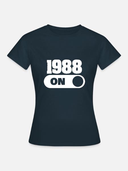 Jahr 1988 - Frauen T-Shirt - Navy