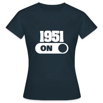 1951 - Women's T-Shirt - navy - Front - AI Model Female 172 dark (172cm)
