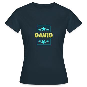 David David - Frauen T-Shirt - Navy - Vorne - AI Model Female 172 dark (172cm)