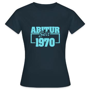 Abiturient 1970 - Frauen T-Shirt - Navy - Vorne - AI Model Female 172 dark (172cm)