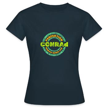 Perfekt Conrad - Frauen T-Shirt - Navy - Vorne - AI Model Female 172 dark (172cm)