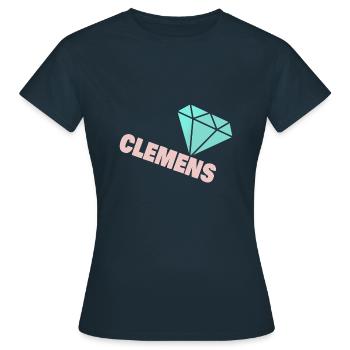 Kostbar Clemens - Frauen T-Shirt - Navy - Vorne - AI Model Female 172 dark (172cm)