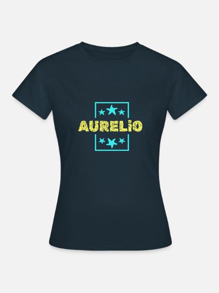Vorname Aurelio - Frauen T-Shirt - Navy